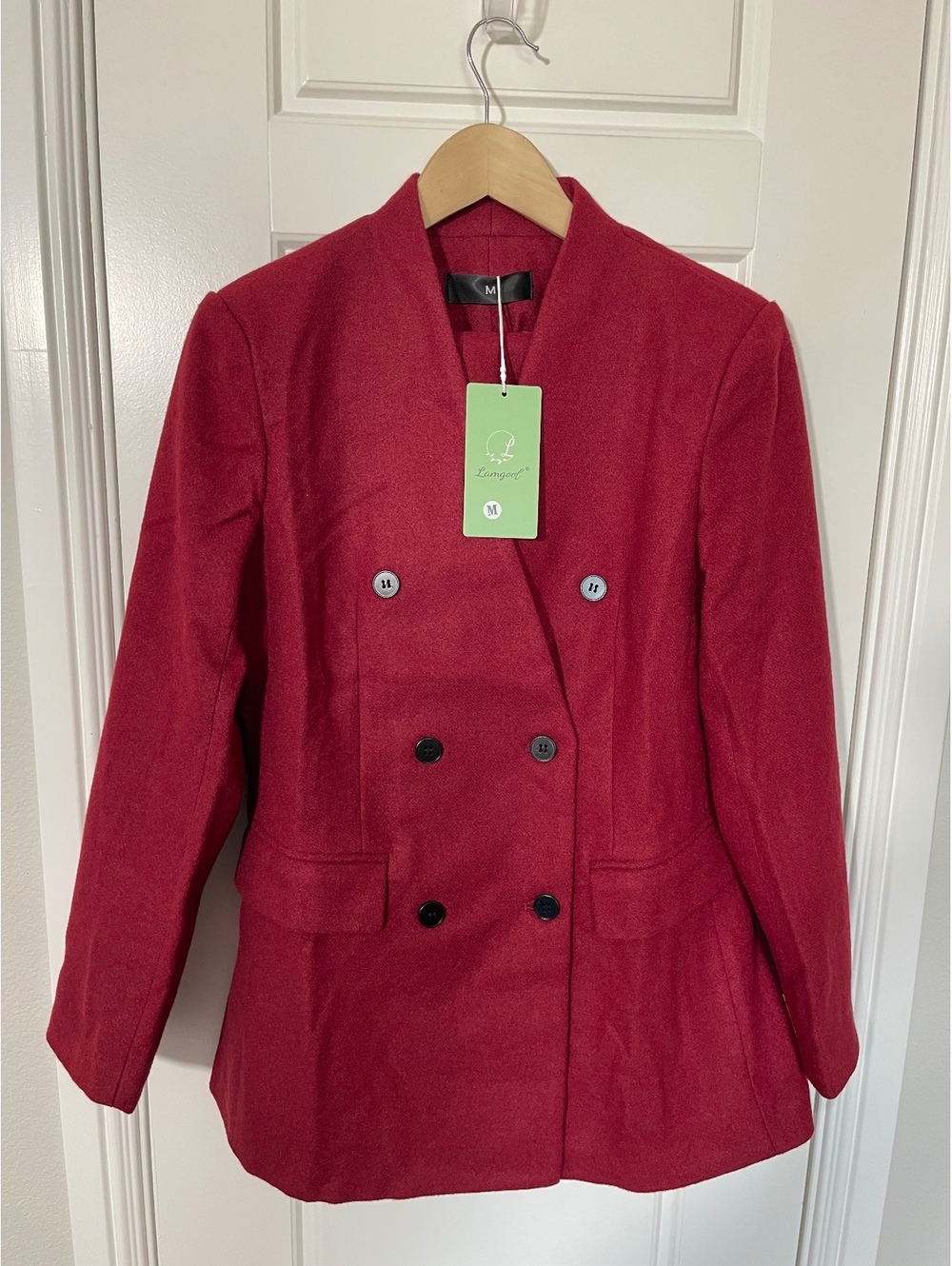 Women’s Pant Suits Size MD Red 2 Pieces Heavyweight Double Breasted W436